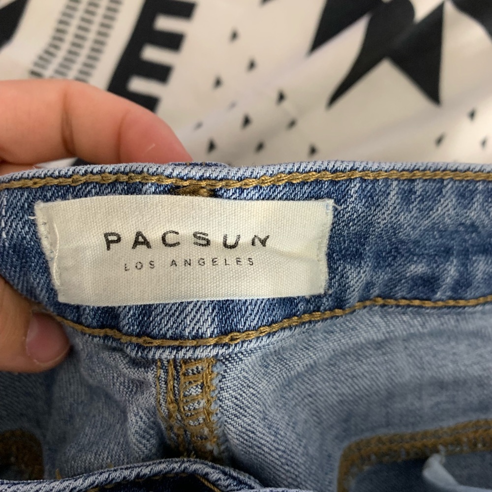 Medium wash distressed jeans